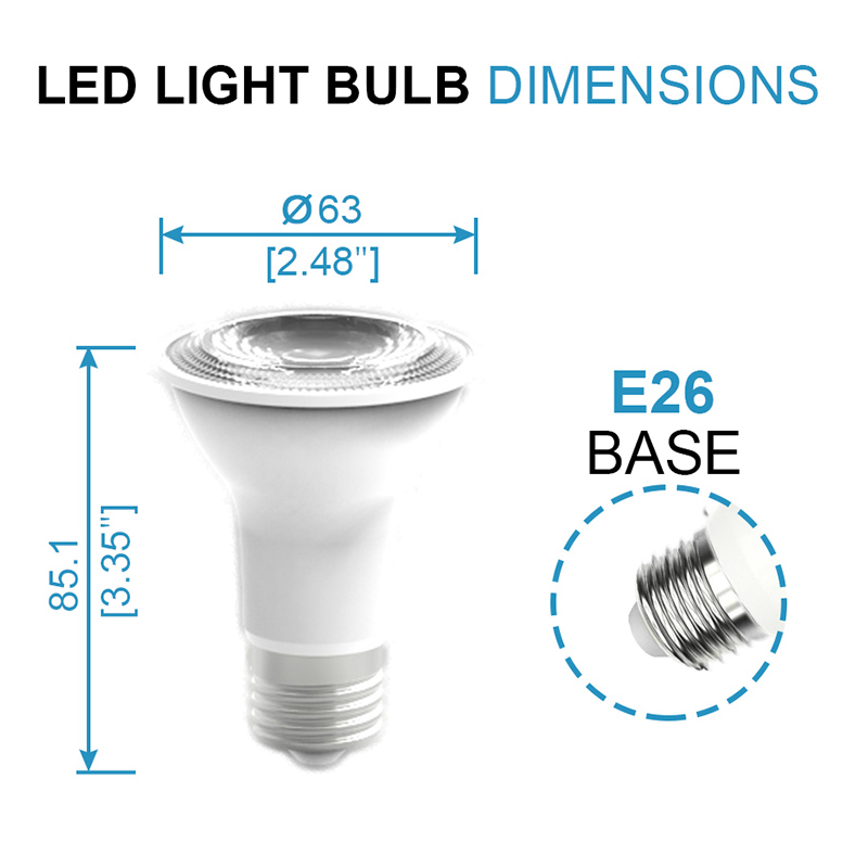 120V PAR20 E26 LED Light Bulb 7 Watts 6-Pack 120V PAR20 E26 LED Light Bulb 7 Watts 6-Pack